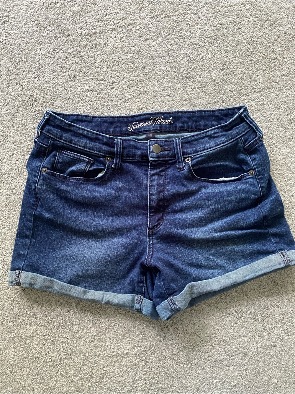 Universal Thread Indigo Cuffed Denim Shorts
